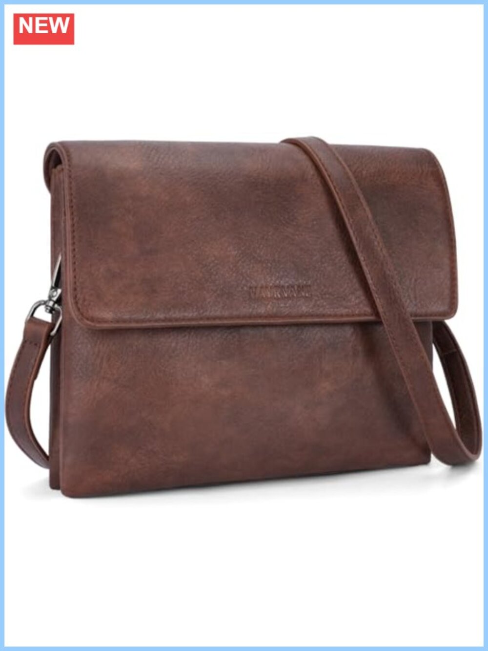 Vegan Leather Crossbody Bag RFID Card Slots Phone Purse Shoulder Handbag